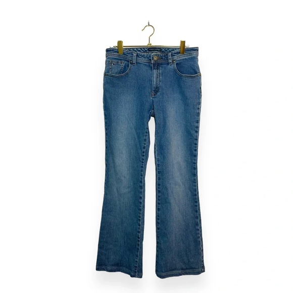 Tommy Hilfiger Girl’s Mid-Rise Embroidered Pocket Bootcut Jeans Size 16 - Picture 1 of 10